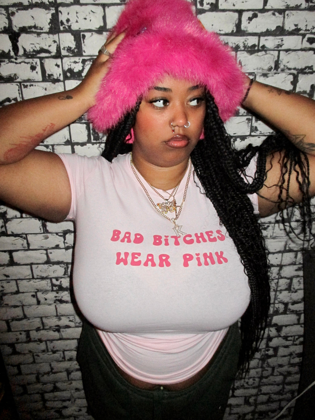 Bad B*tches Wear Pink Baby Tee