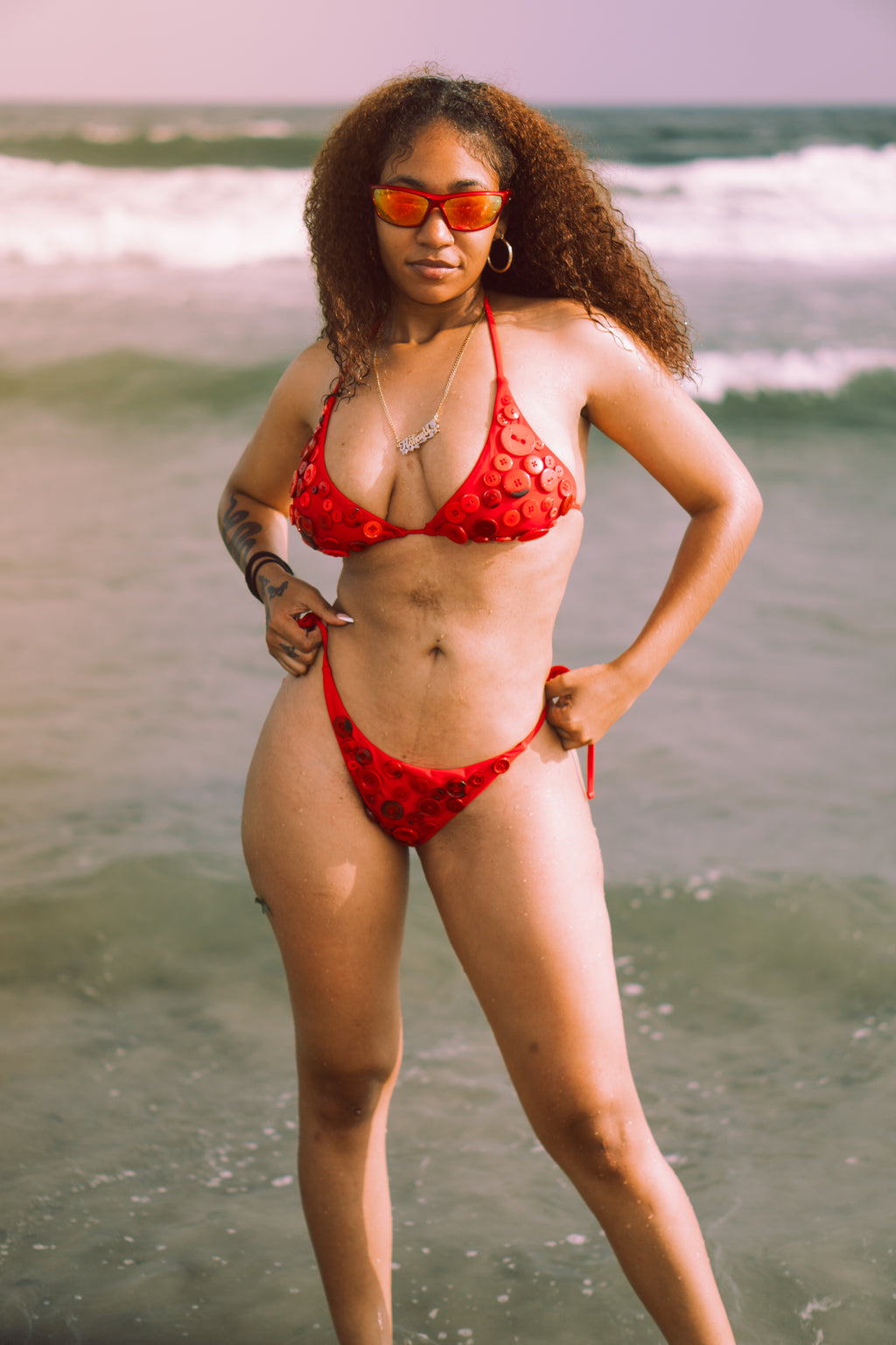 Sole Tide- Buttoned Bikini Set